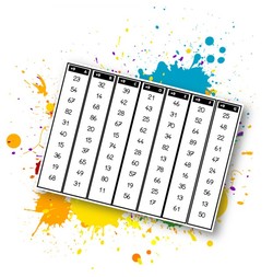 Cartes en bande: Les tables de multiplication