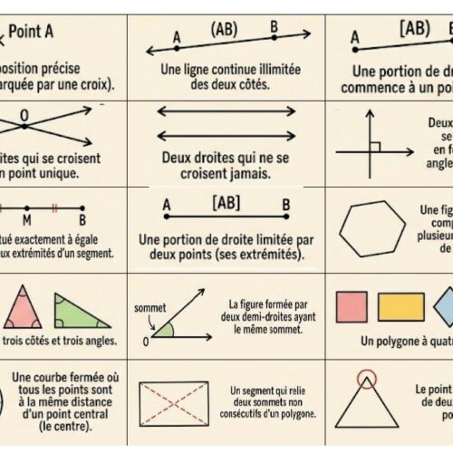 Géométrie: Vocabulaire spécifique