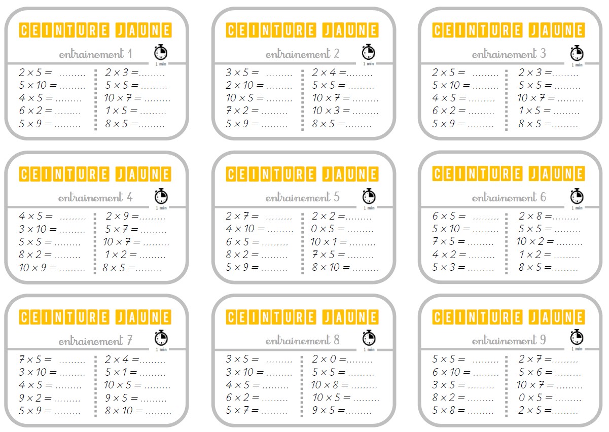 Cartes bandes Table par table Ecole des Juliettes