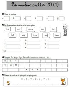 Lire la suite à propos de l’article Les nombres en 0 à 20 en lettres